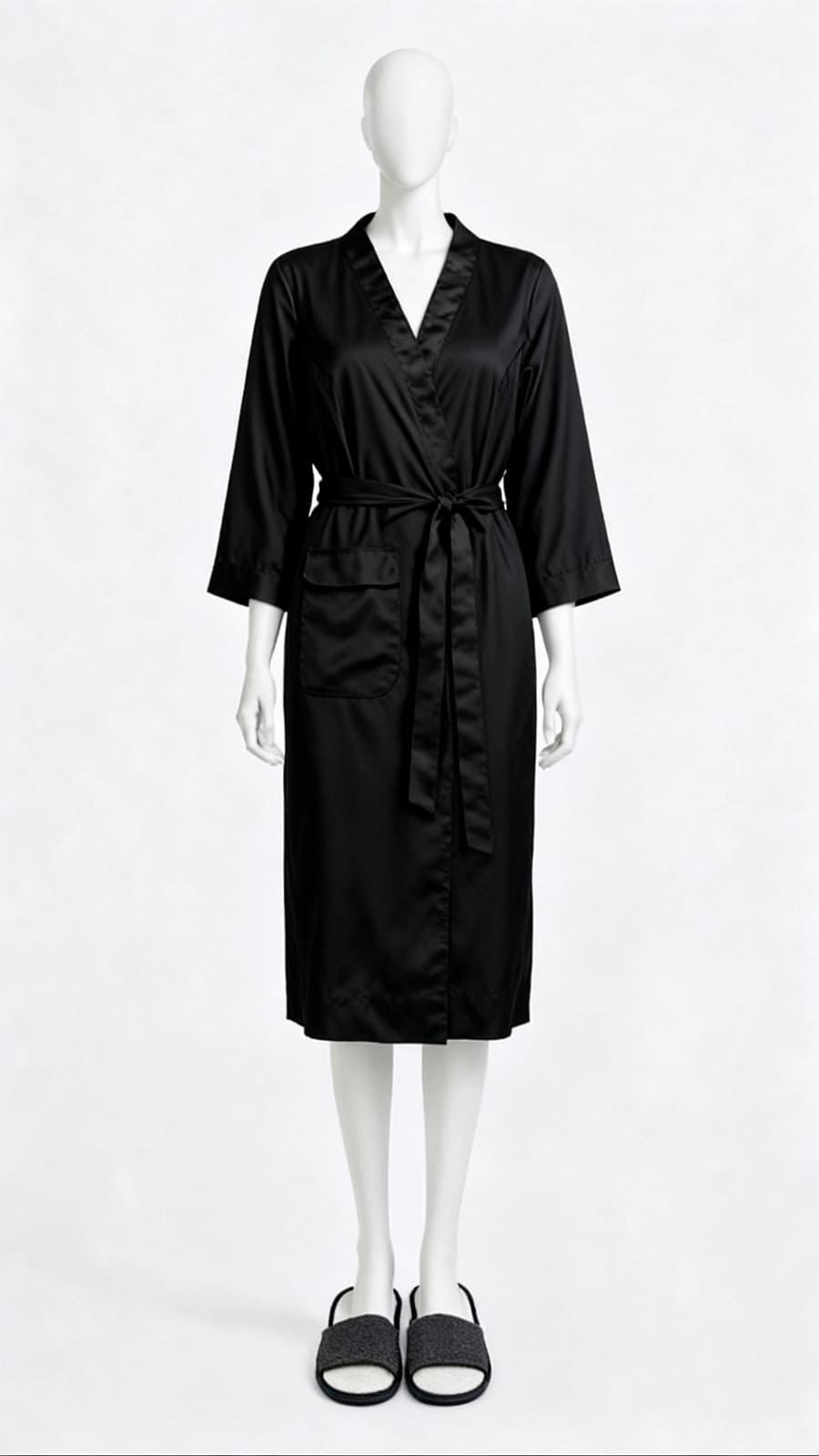 Black Wrap Utility Coat