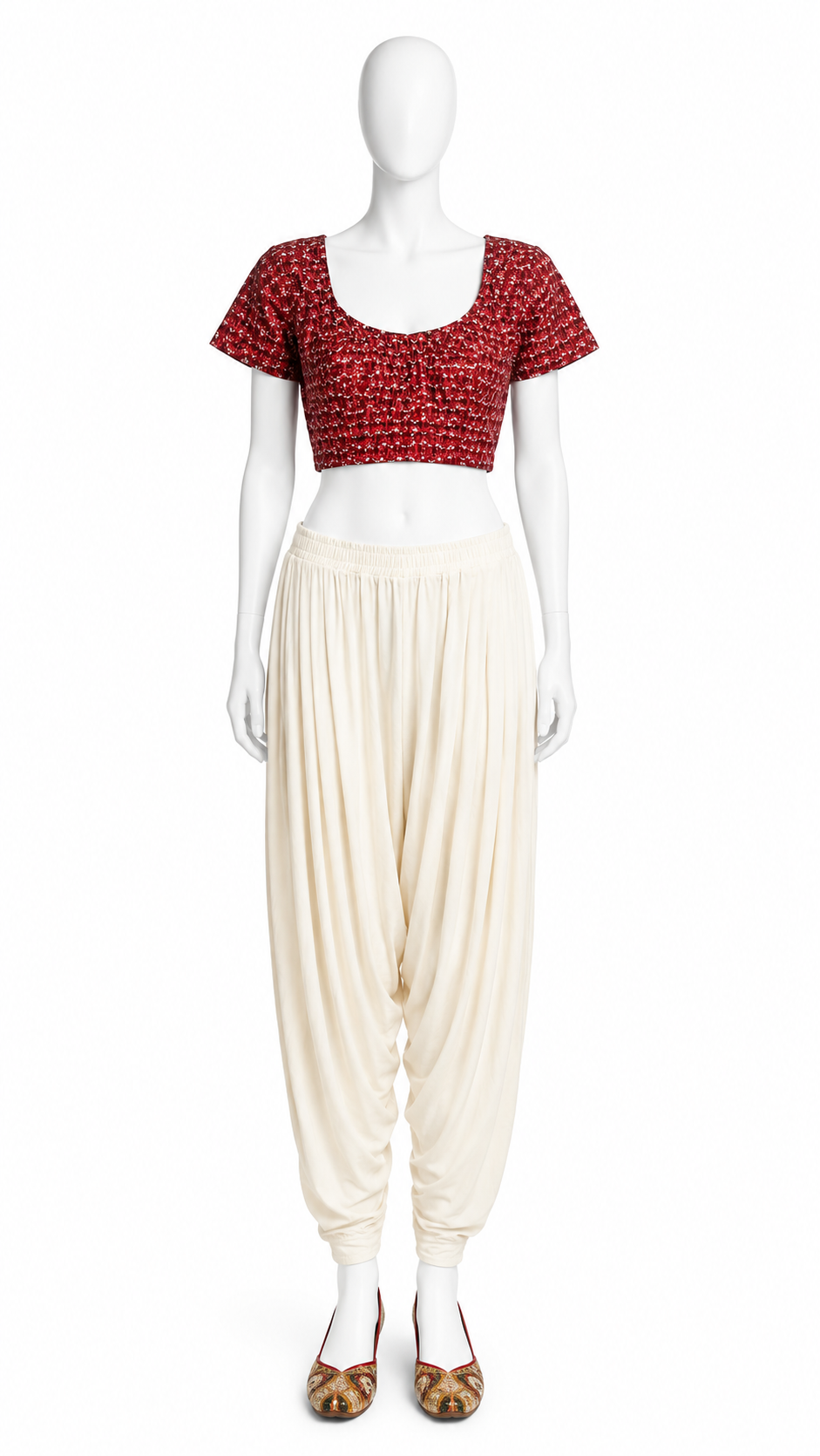 Red Printed Blouse (Satyaprem ki Katha Costume)